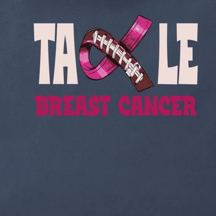 Tackle Breast Cancer Awareness Football Zip Tote Bag