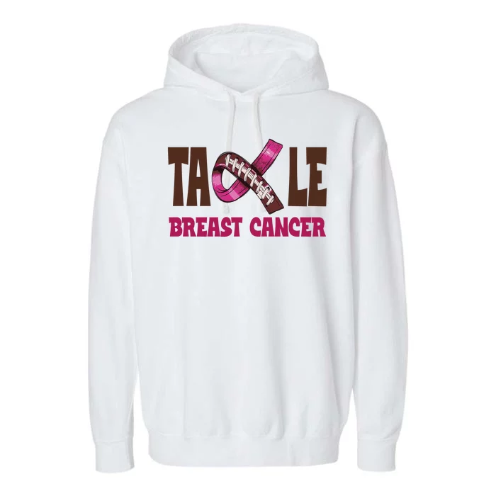 Tackle Breast Cancer Awareness Football Garment-Dyed Fleece Hoodie