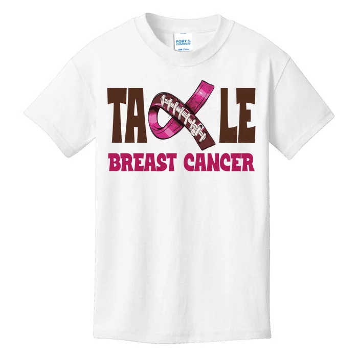 Tackle Breast Cancer Awareness Football Kids T-Shirt