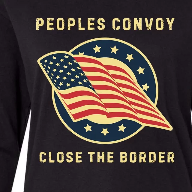 Texas Border Crisis Peoples Convoy Womens Cotton Relaxed Long Sleeve T-Shirt