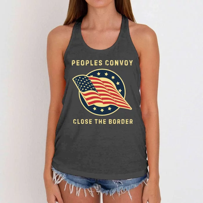 Texas Border Crisis Peoples Convoy Women's Knotted Racerback Tank