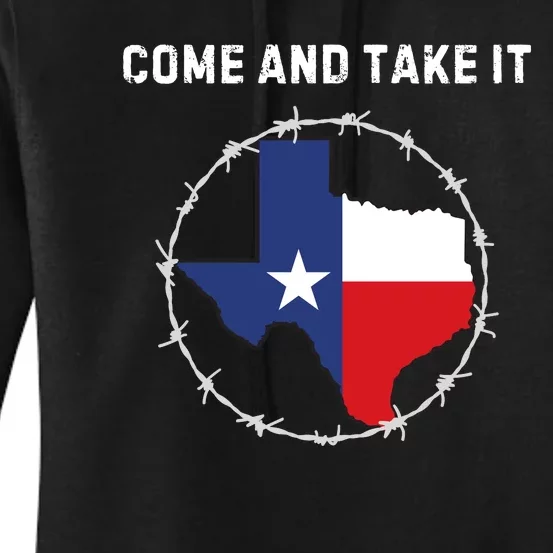 Texas Border Crisis Come And Take It Women's Pullover Hoodie