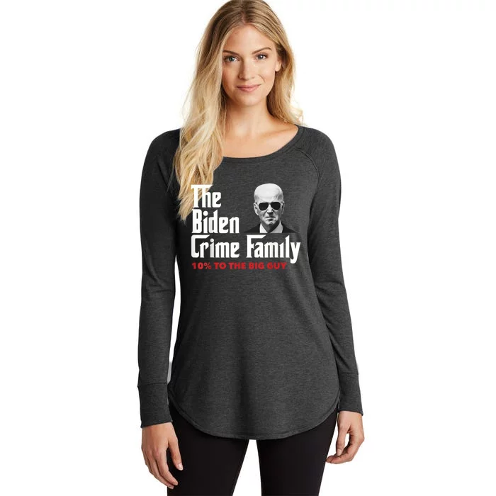 The Biden Crime Family Vintage Retro 2024 Republican Women's Perfect Tri Tunic Long Sleeve Shirt