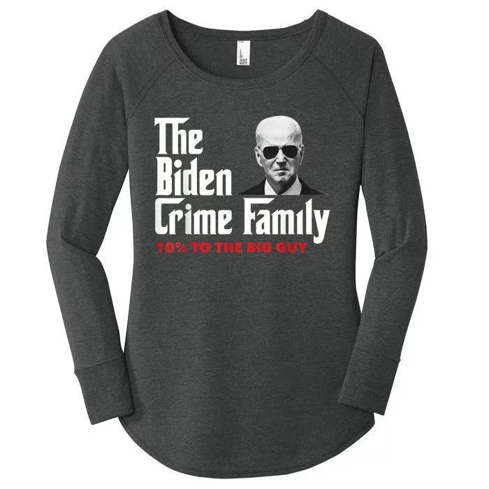 The Biden Crime Family Vintage Retro 2024 Republican Women's Perfect Tri Tunic Long Sleeve Shirt