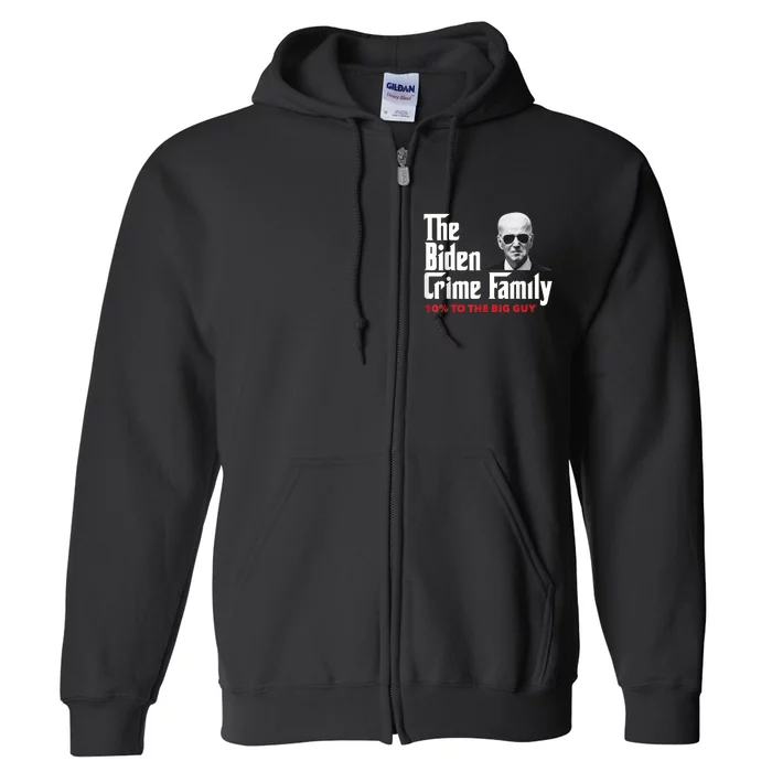 The Biden Crime Family Vintage Retro 2024 Republican Full Zip Hoodie