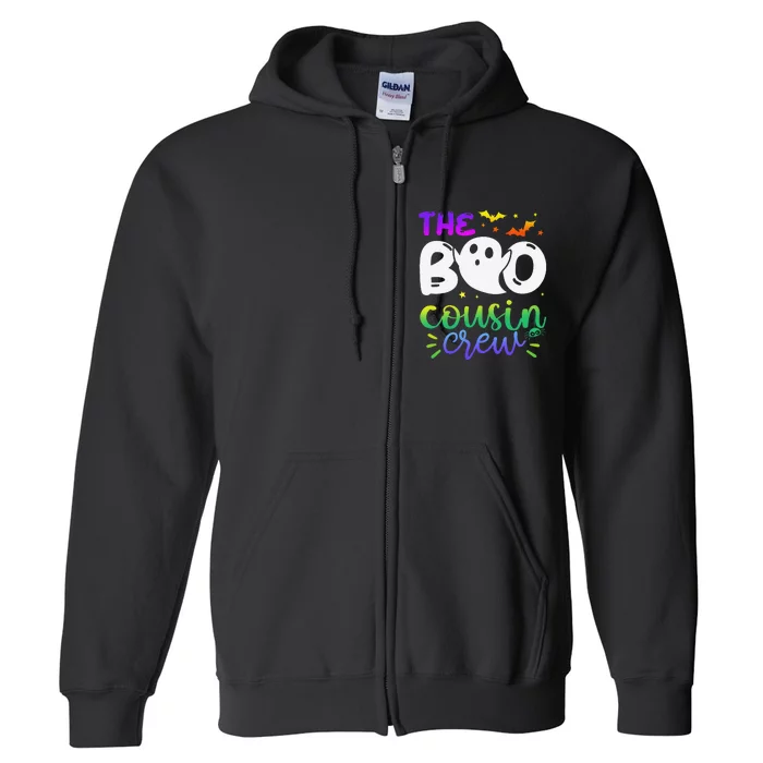 The Boo Cousin Crew Halloween Ghost Trick Treat Squad Matchi Gift Full Zip Hoodie