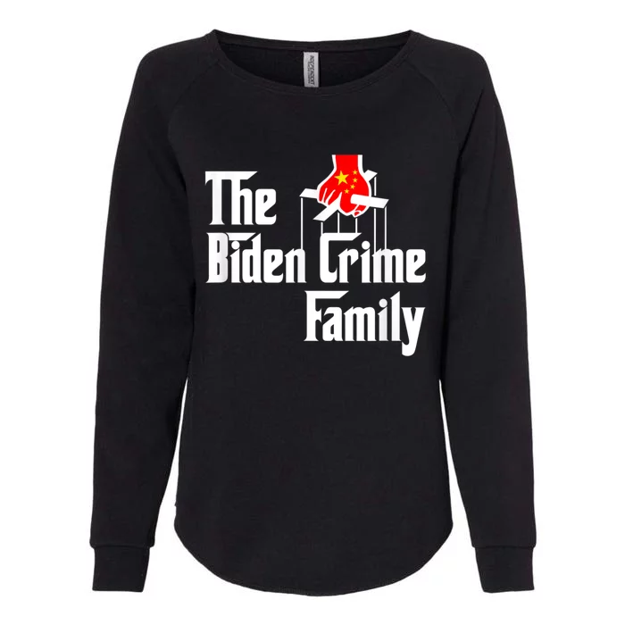 The Biden Crime Family Chinese Puppet Humor Womens California Wash Sweatshirt