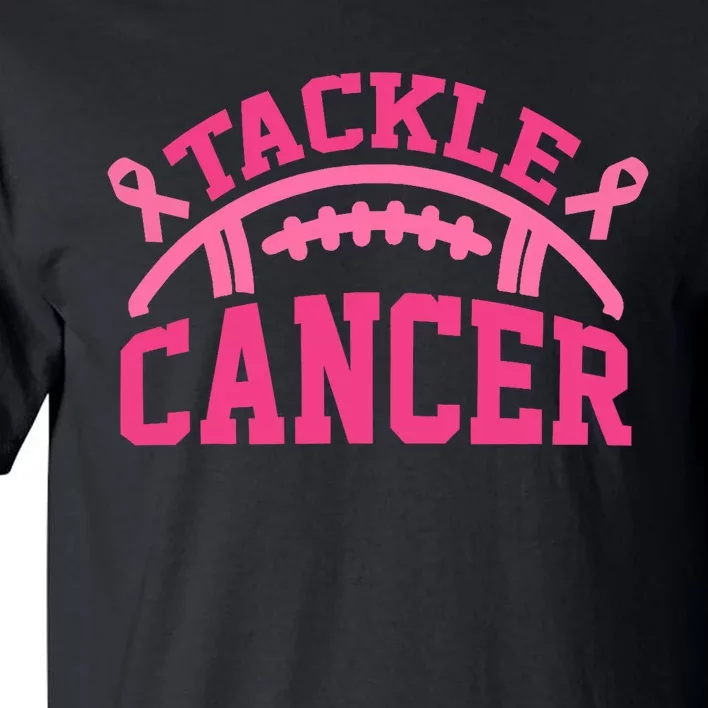 Tackle Breast Cancer Awareness Football Pink Ribbon Boy Kids Tall T-Shirt