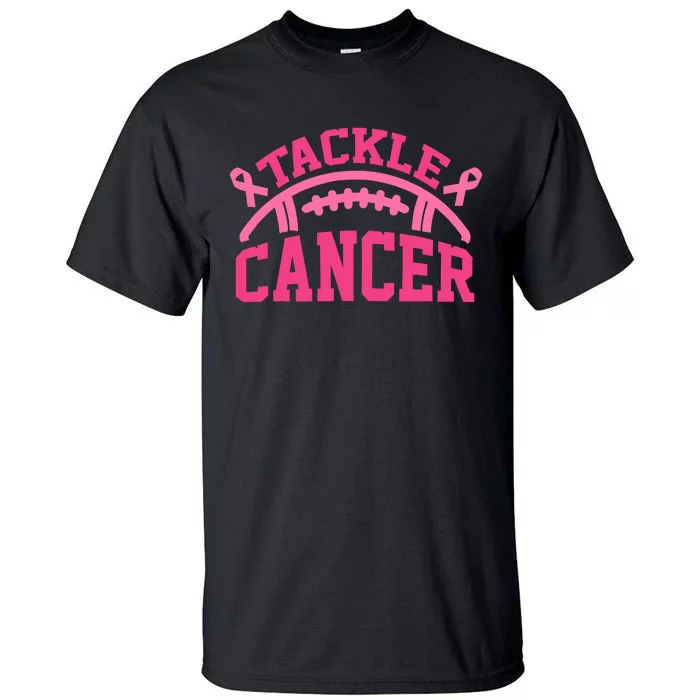 Tackle Breast Cancer Awareness Football Pink Ribbon Boy Kids Tall T-Shirt