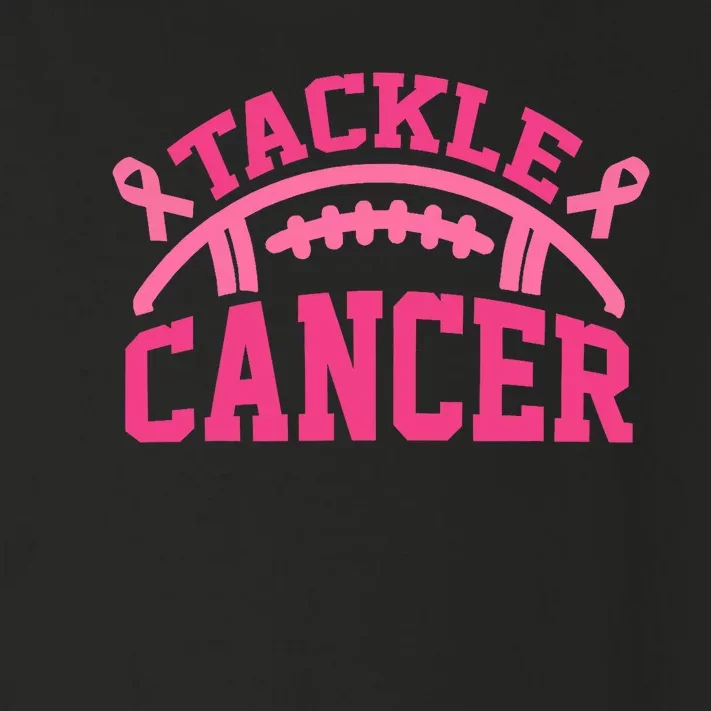 Tackle Breast Cancer Awareness Football Pink Ribbon Boy Kids Toddler Long Sleeve Shirt