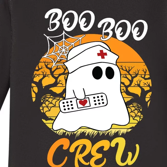 The Boo Crew Halloween Ghost The Boo Crew Nurse Baby Long Sleeve Bodysuit