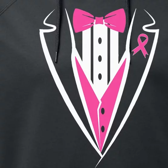 Tuxedo Breast Cancer Awareness Month Performance Fleece Hoodie