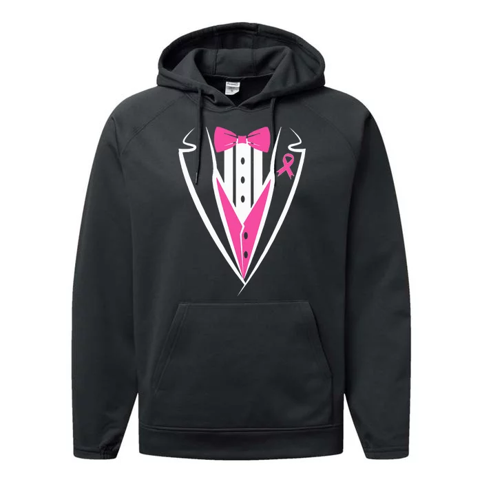 Tuxedo Breast Cancer Awareness Month Performance Fleece Hoodie