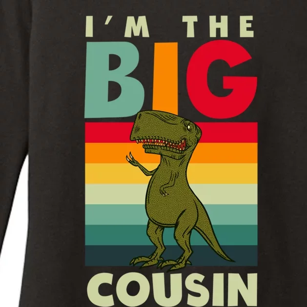 The Big Cousin Dinosaur Design Cousin Crew Gift Womens CVC Long Sleeve Shirt