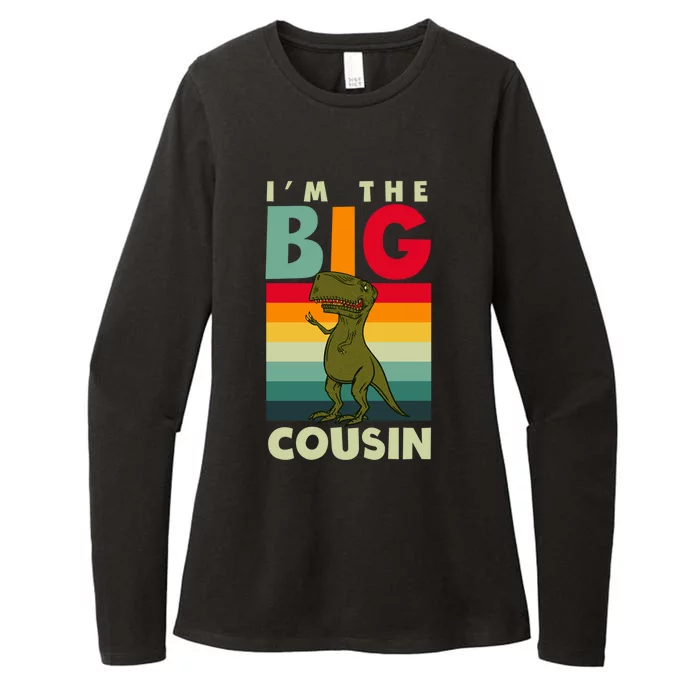 The Big Cousin Dinosaur Design Cousin Crew Gift Womens CVC Long Sleeve Shirt