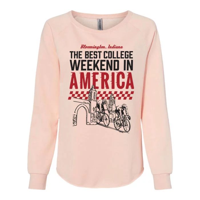 The Best College Weekend In America Bloomington Racing Club Womens California Wash Sweatshirt