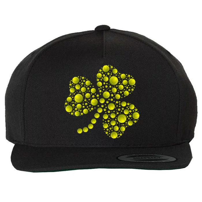 Tennis Ball Clover Shamrock St Patrick's Day Cute Gift Wool Snapback Cap