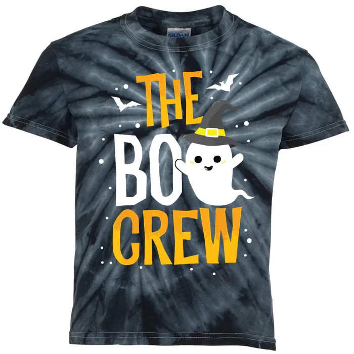 The Boo Crew Halloween Ghost Trick Treat Outfit Squad Team Kids Tie-Dye T-Shirt