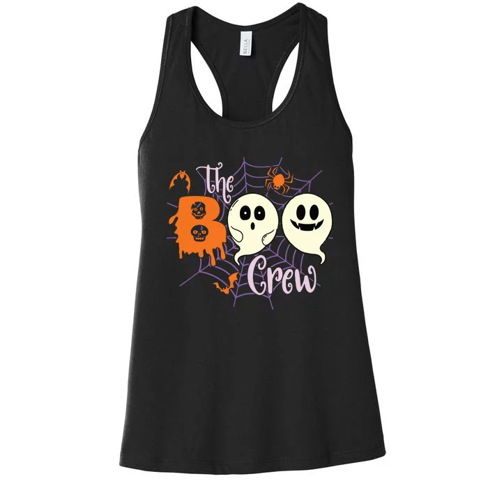 The Boo Crew Team Squad Halloween Family Matching Women's Racerback Tank