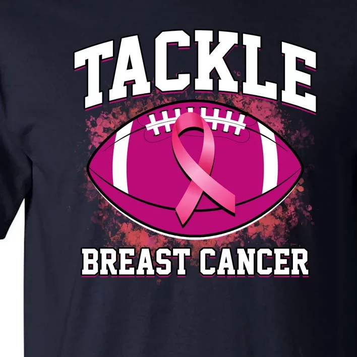 Tackle Breast Cancer Ribbon Football Tall T-Shirt