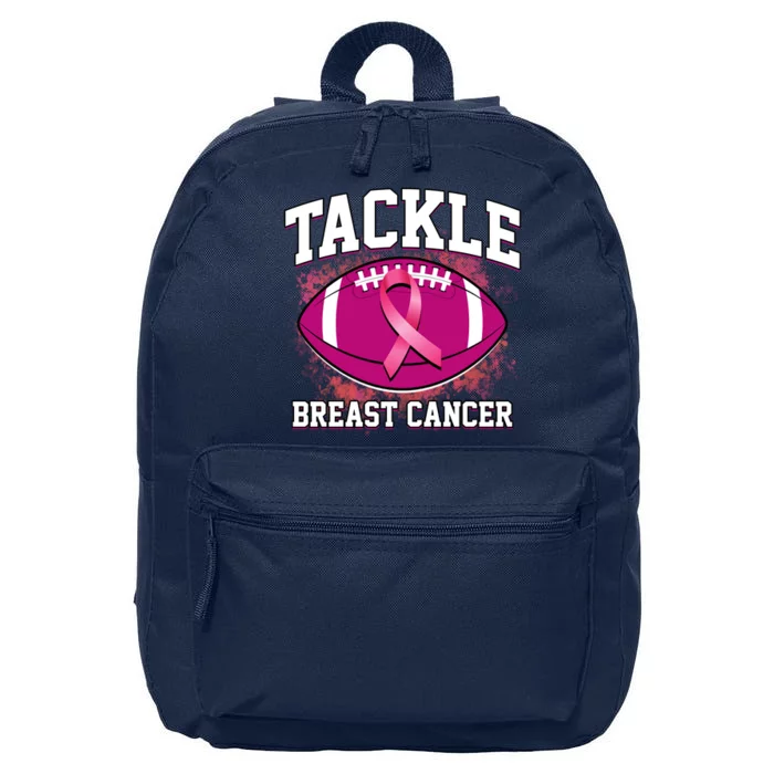 Tackle Breast Cancer Ribbon Football 16 in Basic Backpack