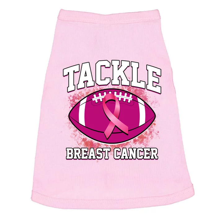 Tackle Breast Cancer Ribbon Football Doggie Tank