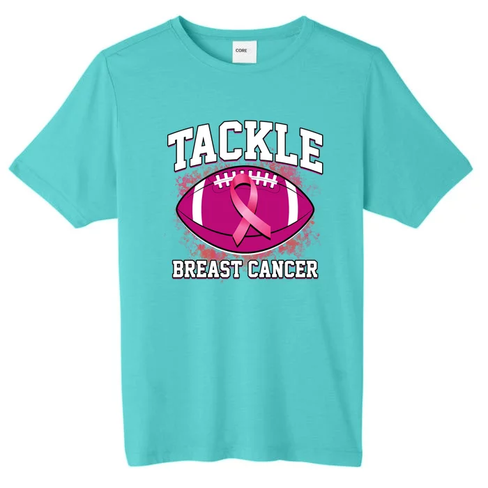 Tackle Breast Cancer Ribbon Football ChromaSoft Performance T-Shirt