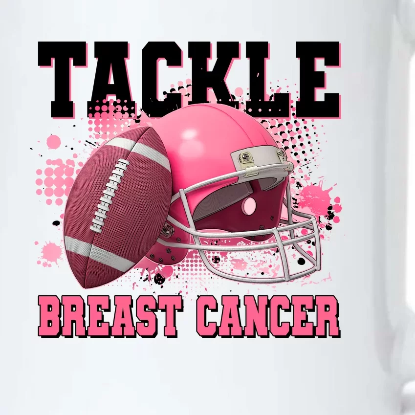 Tackle Breast Cancer Awareness Pink Football Helmet Black Color Changing Mug