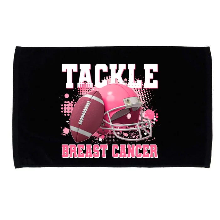 Tackle Breast Cancer Awareness Pink Football Helmet Microfiber Hand Towel