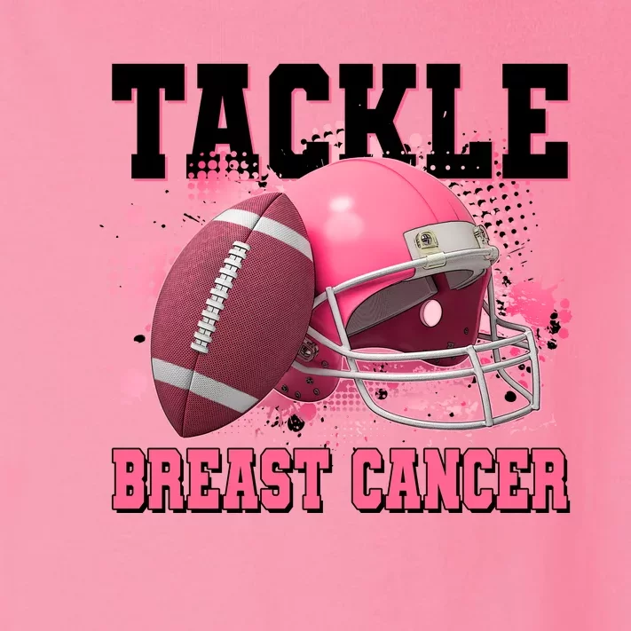 Tackle Breast Cancer Awareness Pink Football Helmet Toddler Long Sleeve Shirt