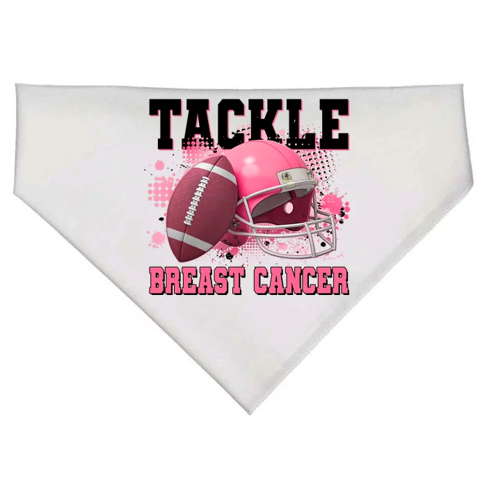 Tackle Breast Cancer Awareness Pink Football Helmet USA-Made Doggie Bandana