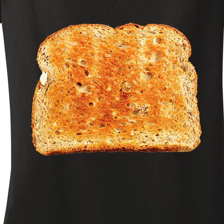 Toast Bread Costume  Funny halloween Women's V-Neck T-Shirt