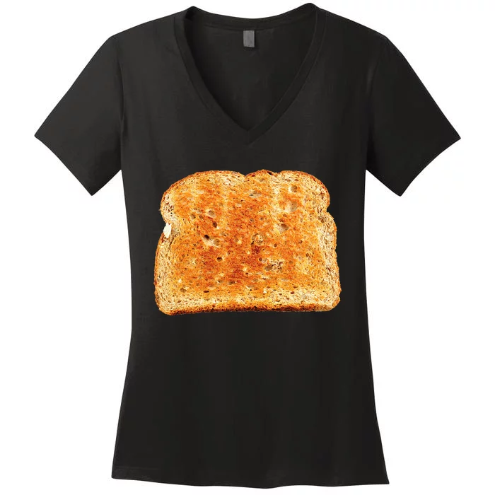 Toast Bread Costume  Funny halloween Women's V-Neck T-Shirt