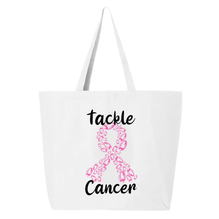 Tackle Breast Cancer Awareness October Football Pink Ribbon 25L Jumbo Tote