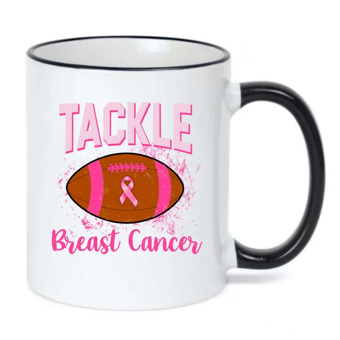 Tackle Breast Cancer Awareness Football Black Color Changing Mug