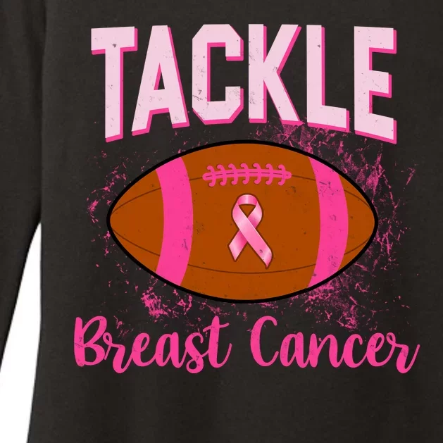 Tackle Breast Cancer Awareness Football Womens CVC Long Sleeve Shirt