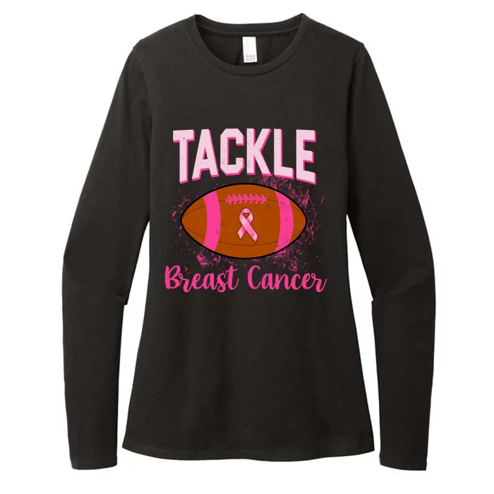 Tackle Breast Cancer Awareness Football Womens CVC Long Sleeve Shirt