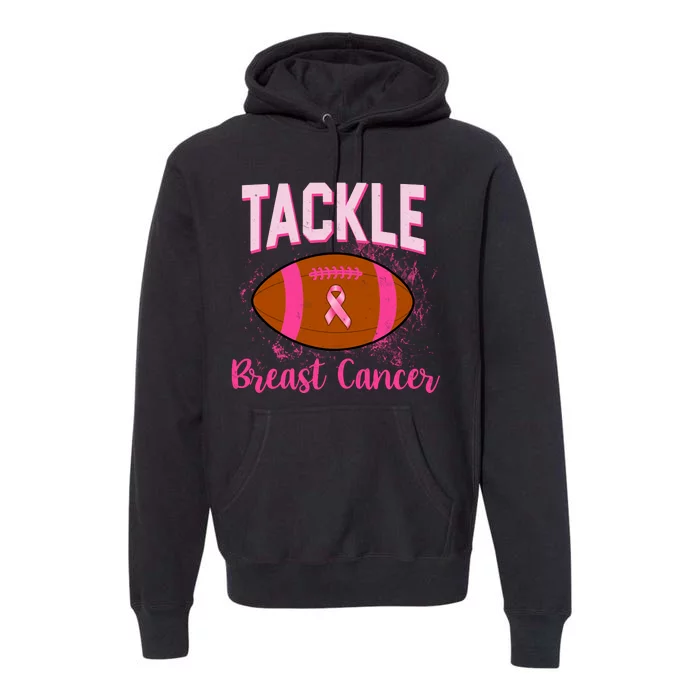 Tackle Breast Cancer Awareness Football Premium Hoodie