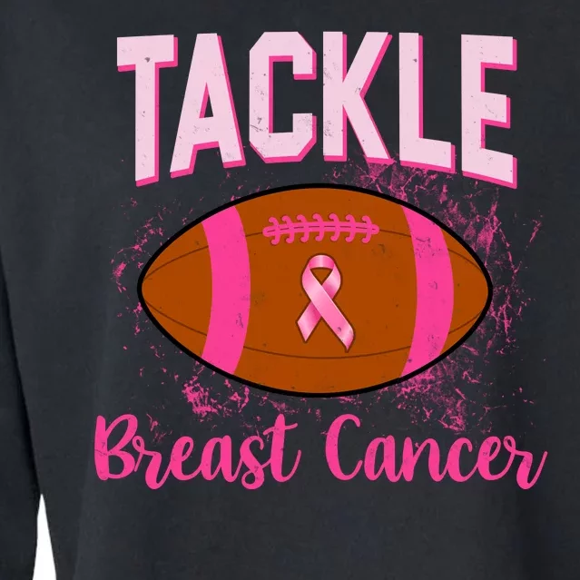 Tackle Breast Cancer Awareness Football Cropped Pullover Crew