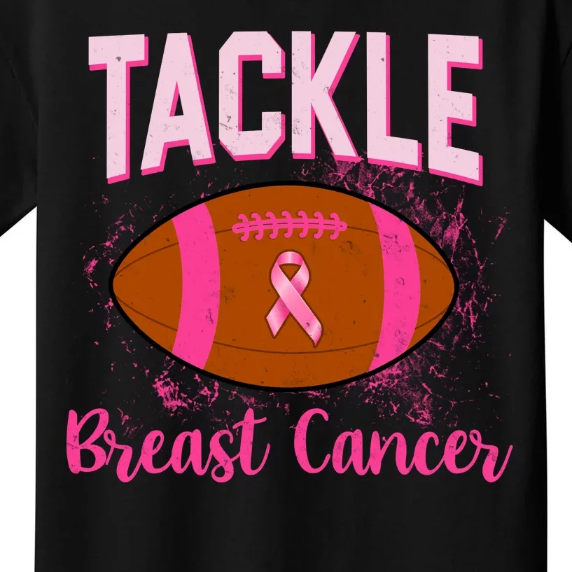 Tackle Breast Cancer Awareness Football Kids T-Shirt