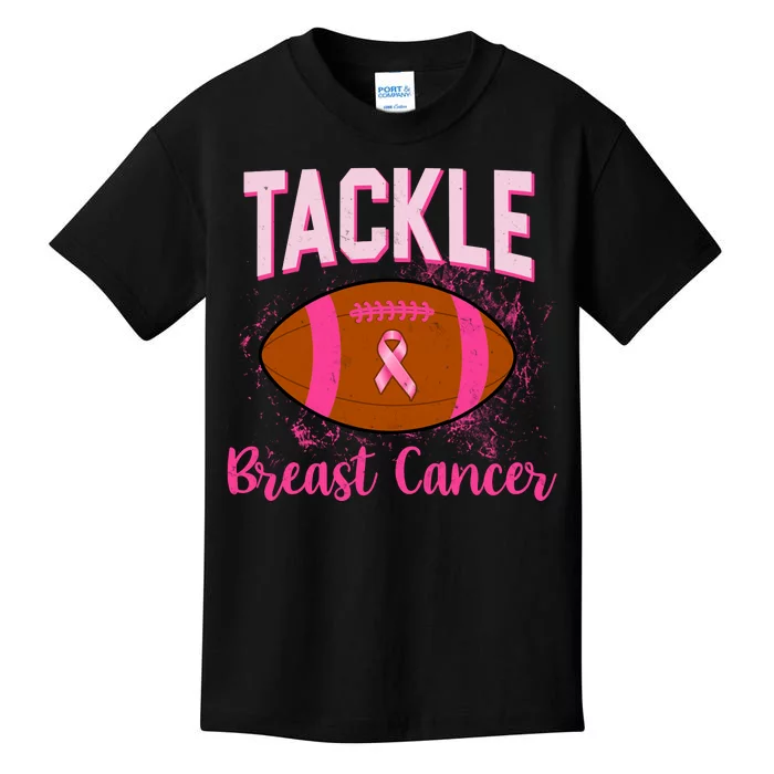 Tackle Breast Cancer Awareness Football Kids T-Shirt