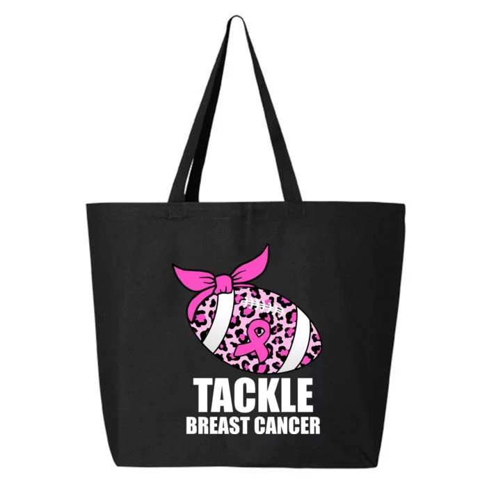 Tackle Breast Cancer Pink Leopard Football 25L Jumbo Tote