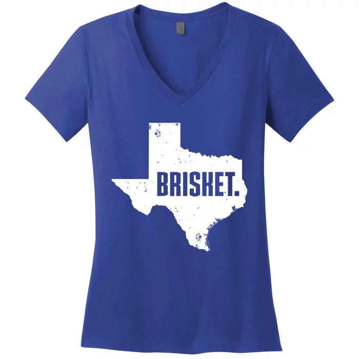 Texas Brisket Cute Grilled Bbq Brisket Gift Women's V-Neck T-Shirt