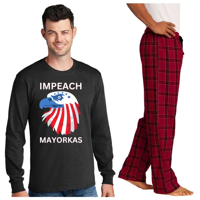 Texas Border Crisis Impeach Mayorkas Long Sleeve Pajama Set