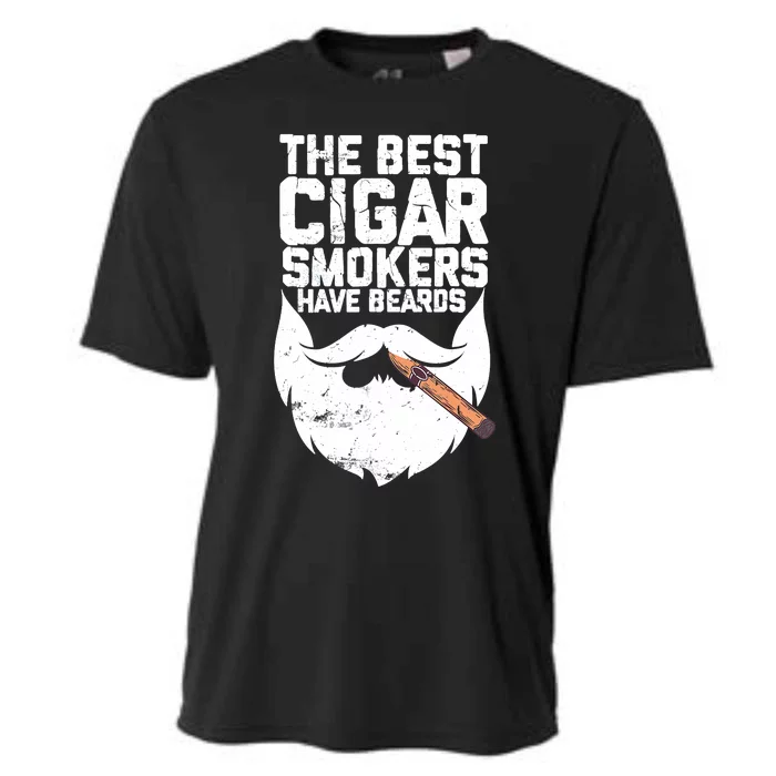 The Best Cigar Smokers Have Beards Cigar Bearded Dad Cooling Performance Crew T-Shirt