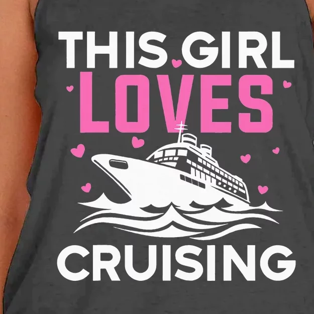 Travel Best Cruising Art Cruise Lover Cruise Women's Knotted Racerback Tank