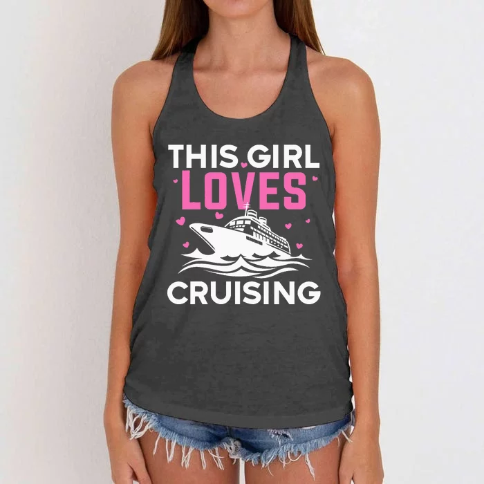 Travel Best Cruising Art Cruise Lover Cruise Women's Knotted Racerback Tank