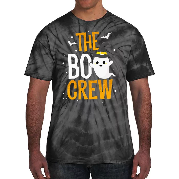 The Boo Crew Halloween Ghost Trick Treat Outfit Squad Team Tie-Dye T-Shirt