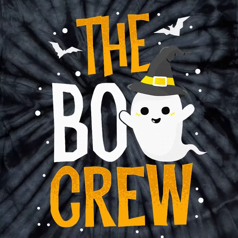 The Boo Crew Halloween Ghost Trick Treat Outfit Squad Team Tie-Dye T-Shirt