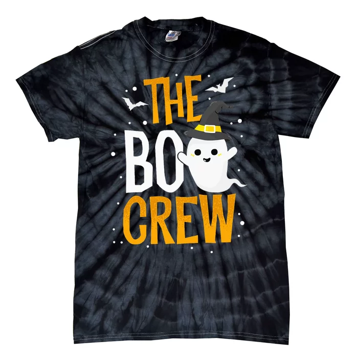 The Boo Crew Halloween Ghost Trick Treat Outfit Squad Team Tie-Dye T-Shirt